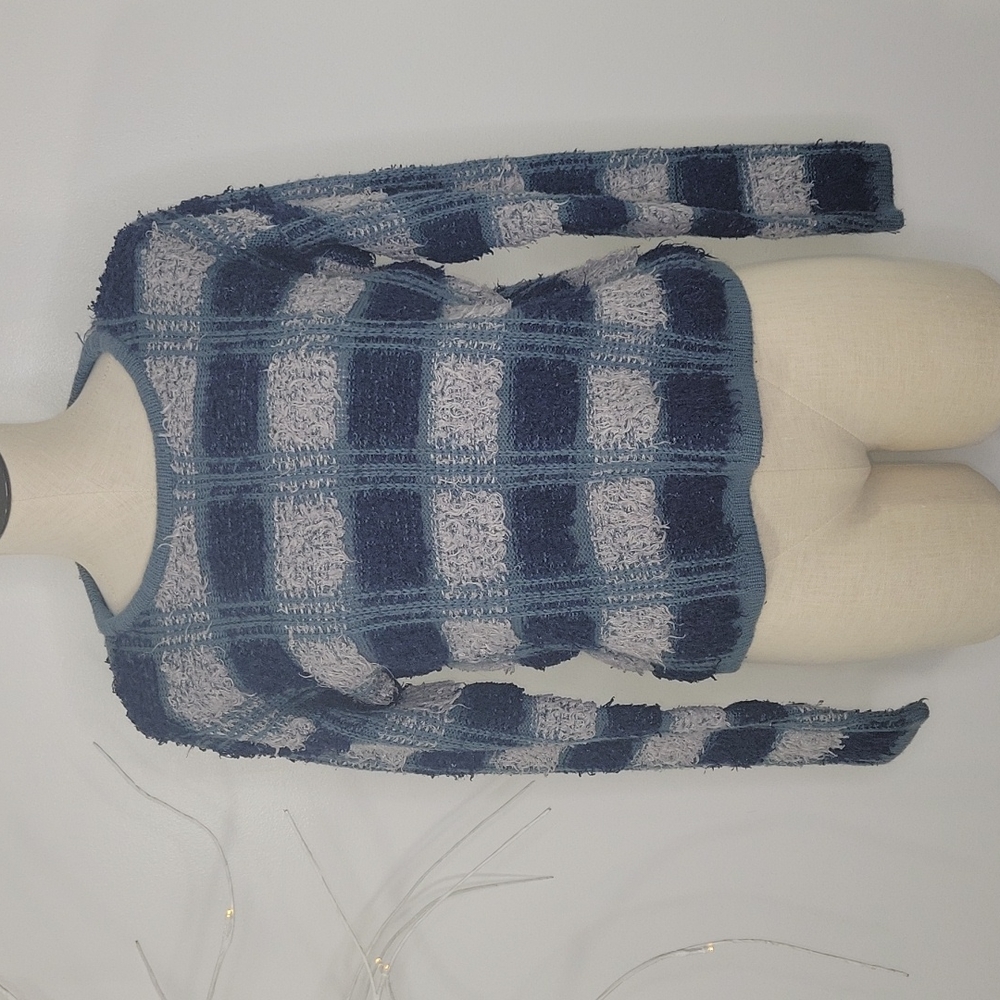 Forever 21 Contemporary Blue Striped Sweater SZ S   3/$15